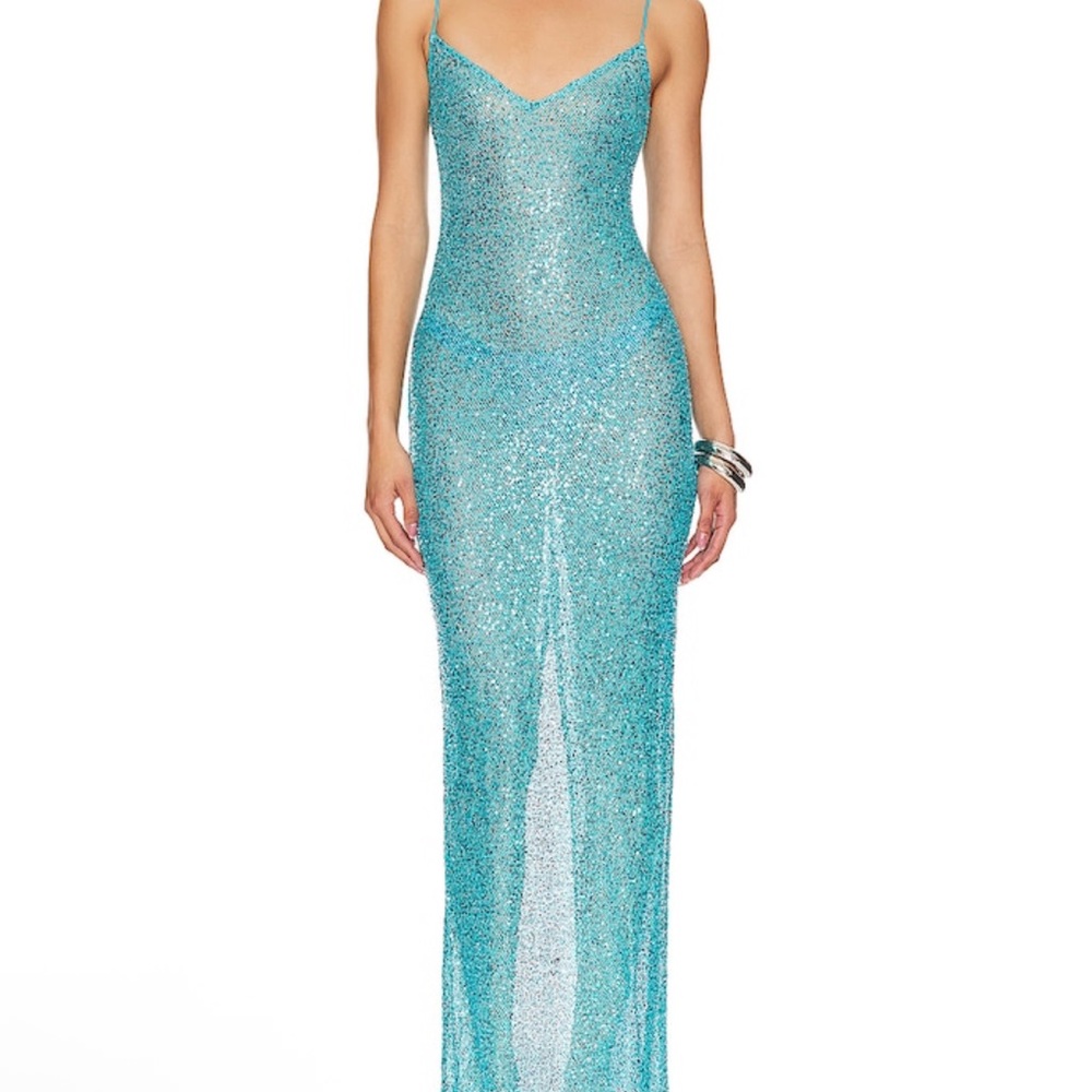 NBD - LEIGHAN GOWN IN TURQUOISE